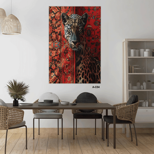 لوحة فنية راقية لسيدة بزي أبيض ملكي مرصع بالأحجار...