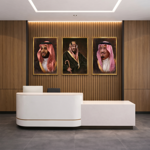 لوحات جدارية ملكية 3 قطع لملوك السعودية