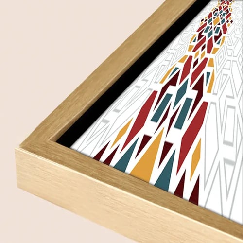 لوحة «رمضان مبارك» بالخط العربي أحمر وخلفية بيضاء