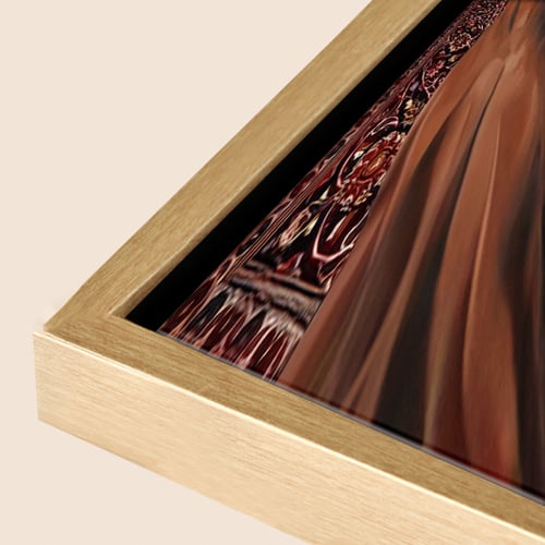 لوحة فنية لخيلين عربيين بجمال أخاذ ولون بني دافئ،