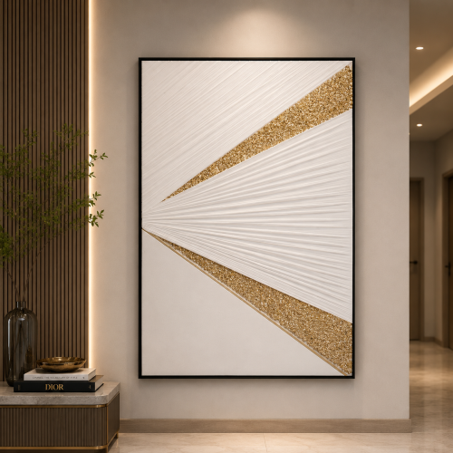 لوحة حائط راقية بإطار أسود مقاس 80 × 120 سم