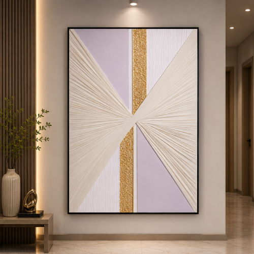 لوحة حائط فاخرة بإطار أسود مقاس 100 × 150 سم