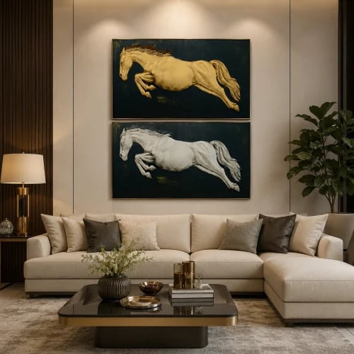 لوحة فنية طولية مقاس 70 × 120 سم