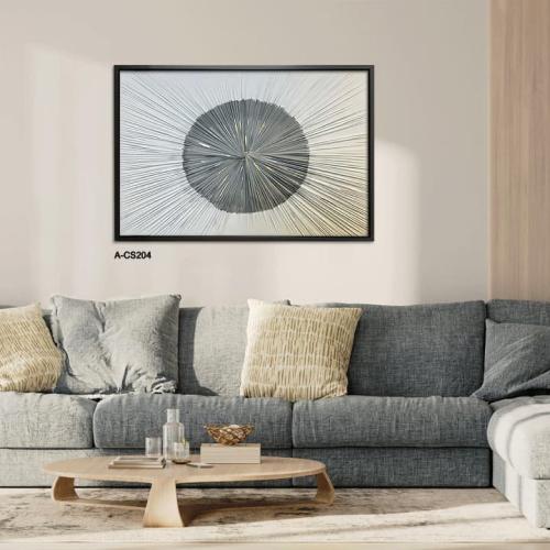 لوحة جبسية جدارية منزلية بتصميم إشعاعي بارز ينطلق...