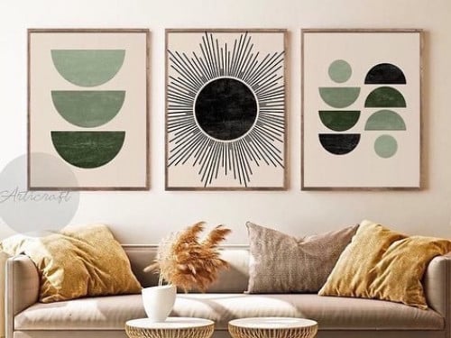 طقم 3 لوحات بوهيمي