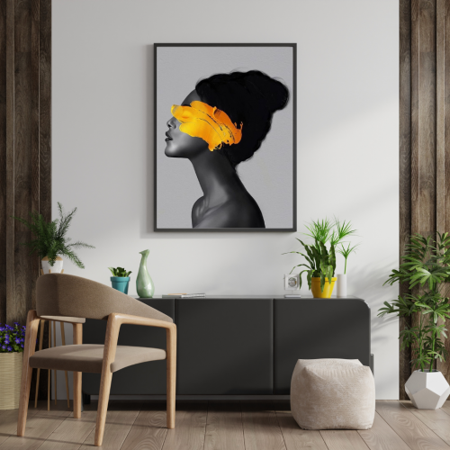 لوحة/ انوثيه ذهبيه