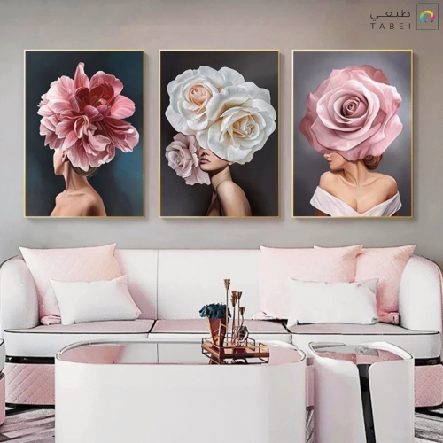 3 لوحات/ زهرة الجمال