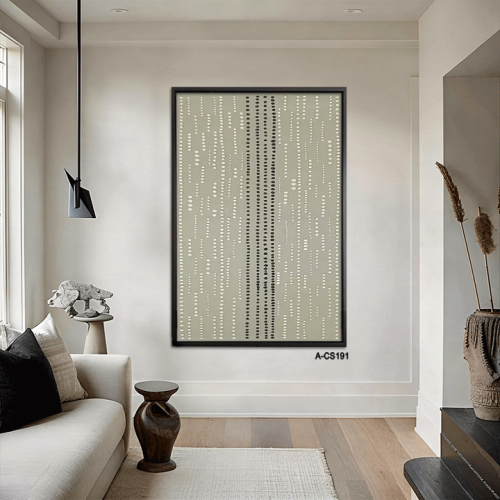 لوحة جدارية مودرن بتصميم تجريدي يعتمد على الخطوط ا...