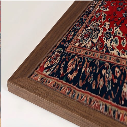 لوحة جدارية بعبارة "رمضان يجمعنا" بخلفية سجاد مقاس...