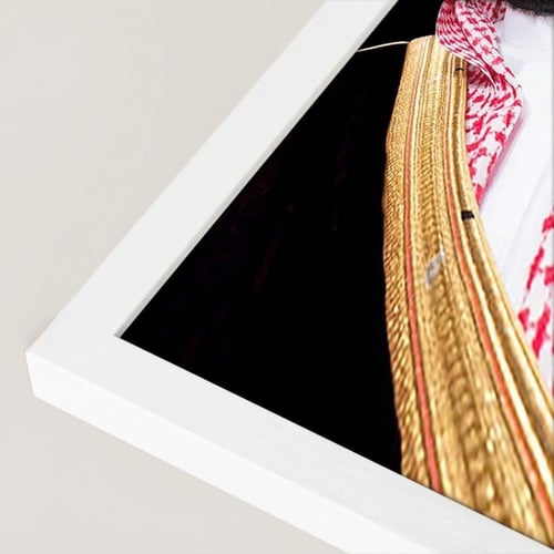 لوحة 3 قطع لصور الملوك الرسمية السعودية