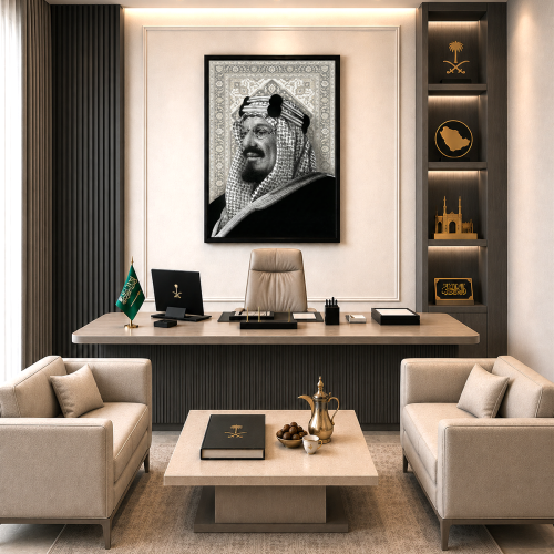 لوحة جدارية الملك عبدالعزيز