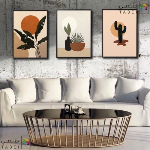 طقم 3 لوحات بوهيمية - 70x50 cm