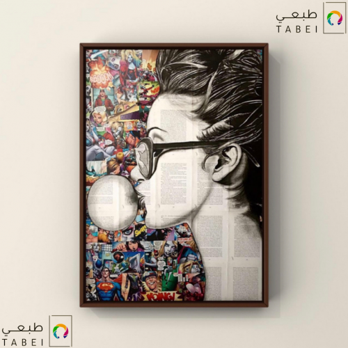 لوحة فن تجريدي - 60x40 cm
