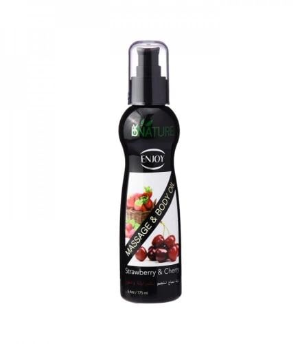Engoy natural body massage oil with strawberry and...