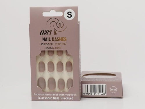 OB One colored nail sticker shine (OB-02) 24 nails