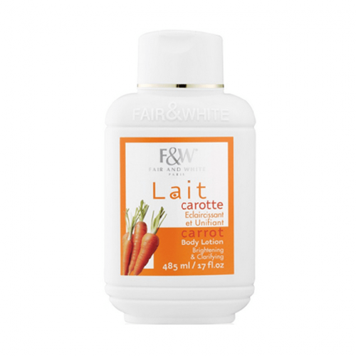 Moisturizing lotion for lightening and purifying the body with carrot extract from Fair and White - 485ml