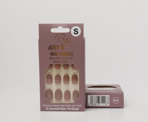 OB One Colored Nail Stickers Shine (OB-18) 24 nail...