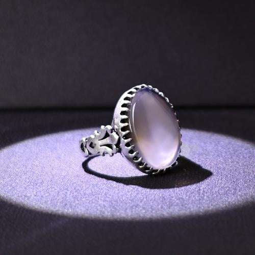 خاتم فضة رجالي عيار 925 متوج بحجر عقيق يماني طبيعي