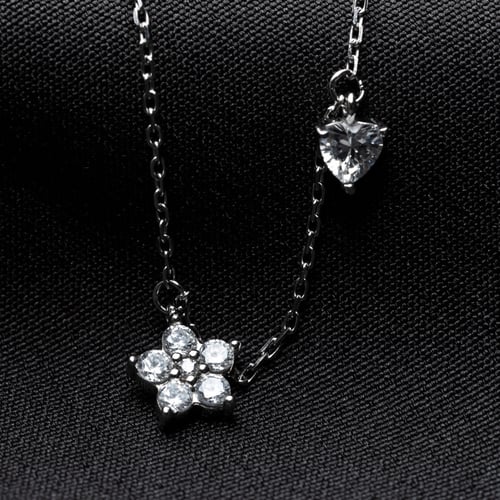 سلسال فضة عيار 925 مرصع بحجر الزركون