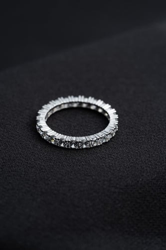 خاتم فضة عيار 925 مرصع بحجر الزركون