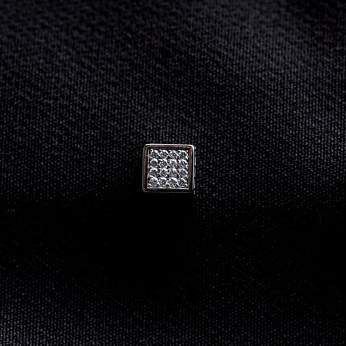 حلق فضة عيار 925 مرصع بحجر الزركون