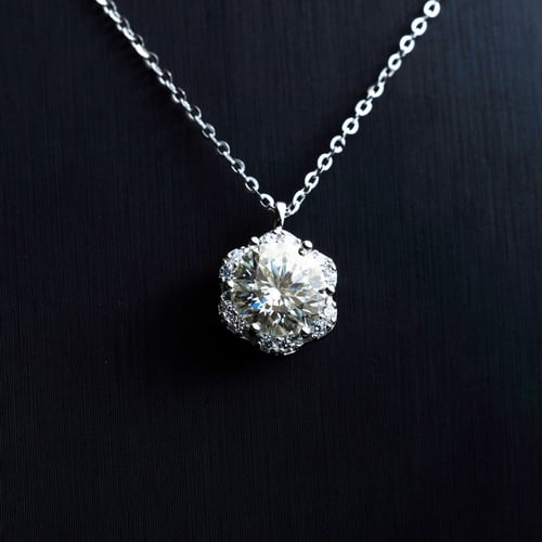 سلسال فضة عيار 925 مرصع بحجر الزركون