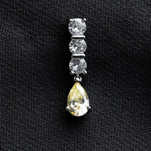 حلق فضة عيار 925 مرصع بحجر الزركون