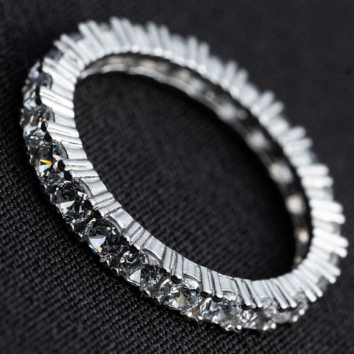 خاتم فضة عيار 925 مرصع بحجر الزركون