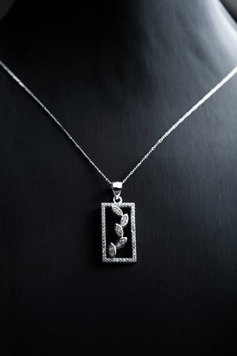 سلسال فضة عيار 925 مرصع بحجر الزركون