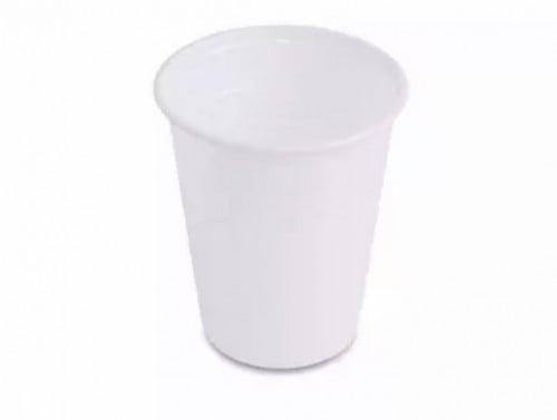 كاسات ماء بلاستيك ابيض 7 اونص