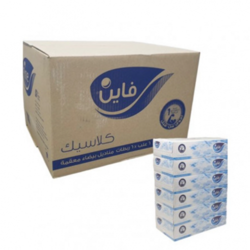 كرتون مناديل فاين العلبه 80 منديل مزدوج كلاسيك 36...
