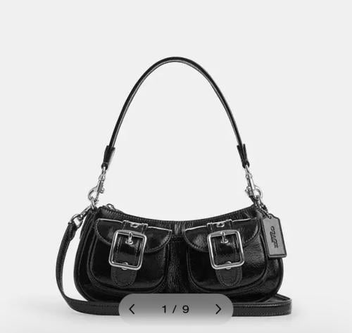 حقيبه كوتش لون اسود لامع Ashton