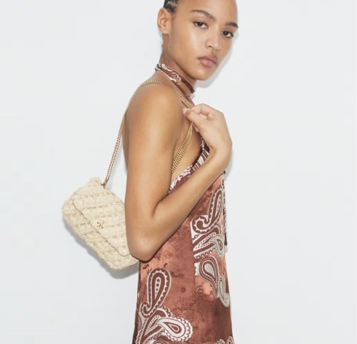 حقيبه توري بورش المقاس الصغير MINI KIRA WOVEN