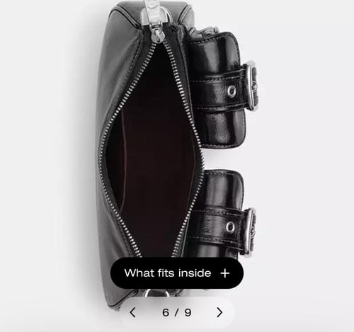 حقيبه كوتش لون اسود لامع Ashton