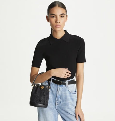 حقيبه توري بورش المقاس الصغير T MONOGRAM