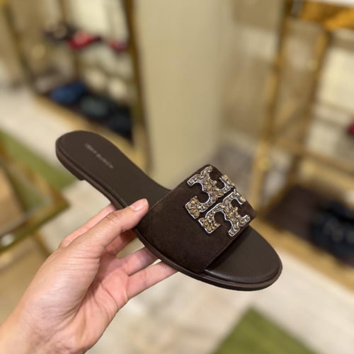 حذاء توري بورش لون بني مخمل