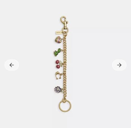 تعليقه الكرز من كوتش Motif Chain Bag Charm