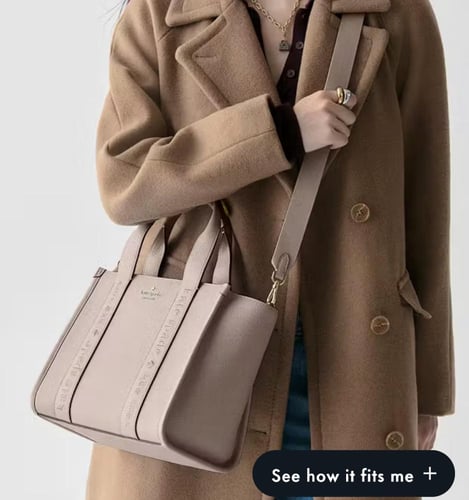 حقيبه كيت سبيد المقاس الوسط جلد Kip Canvas