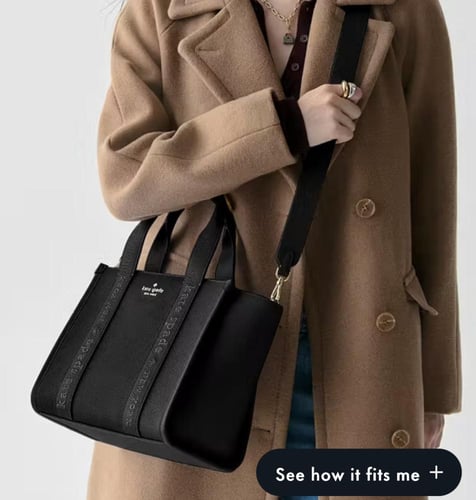 حقيبه كيت سبيد المقاس الوسط جلد Kip Canvas