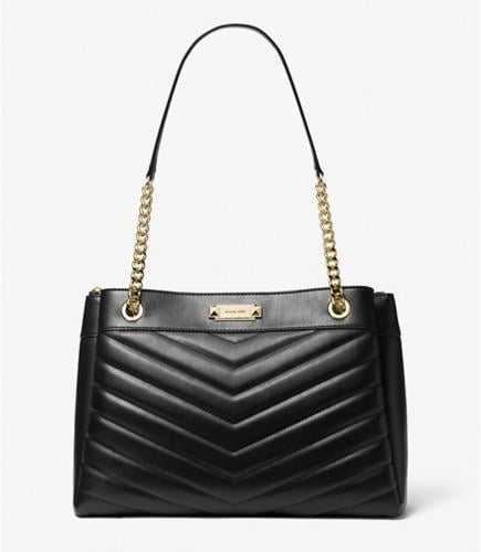 حقيبه مايكل كورس المقاس الكبير لون اسود وذهبي Whit...