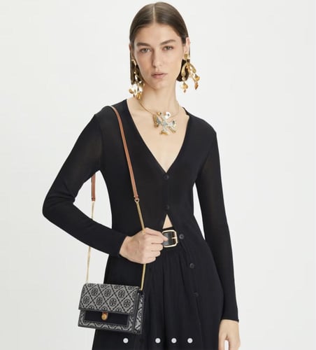 حقيبه توري بورش المقاس الصغير T MONOGRAM