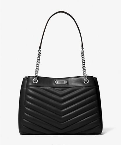 حقيبه مايكل كورس المقاس الكبير لون اسود وفضي Whitn...