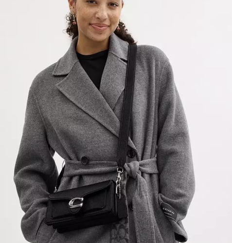 حقيبه كوتش اسود وفضي مقاس Tabby 20