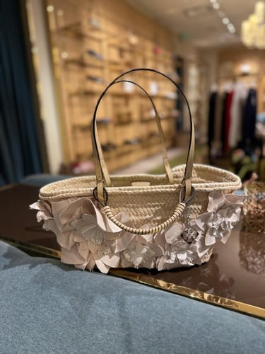 حقيبه توري بورش small straw tote bag