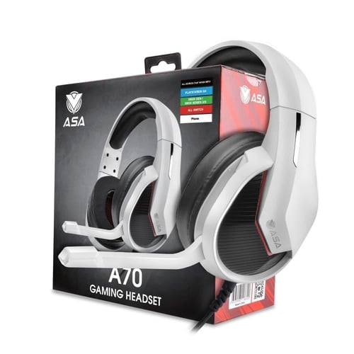 سماعة العاب ASA A70 لون ابيض