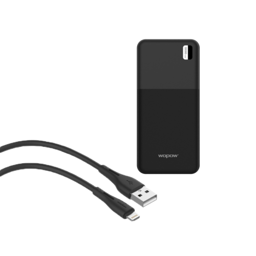 شاحن متنقل 30000 ميلي امبير + كيبل شحن ايفون - wop...