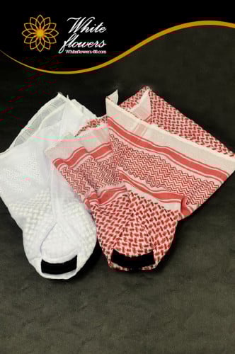 شماغ مع عقال وطاقيه مخيط