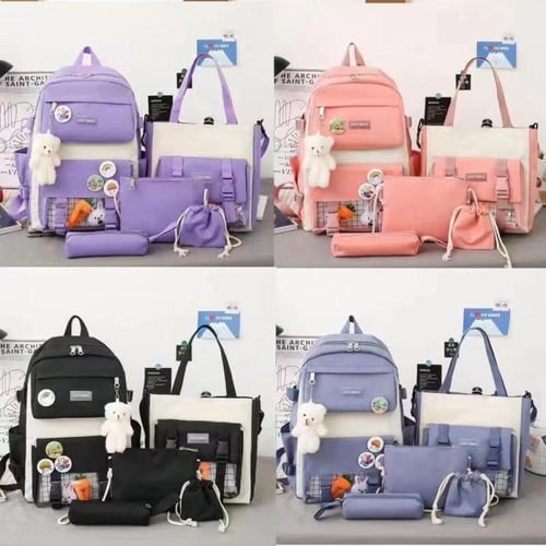 حقيبة ظهر الورود البيضاء Q