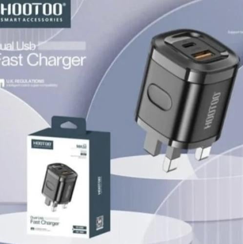 شاحن جداري سريع بمنفذ USB-PD من شركة HOOTOO