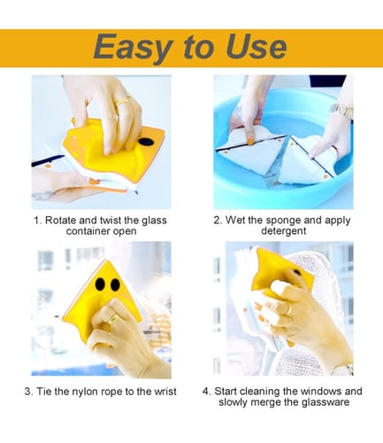 ممسحة نوافذ مغناطيسية مزدوجة الجوانب